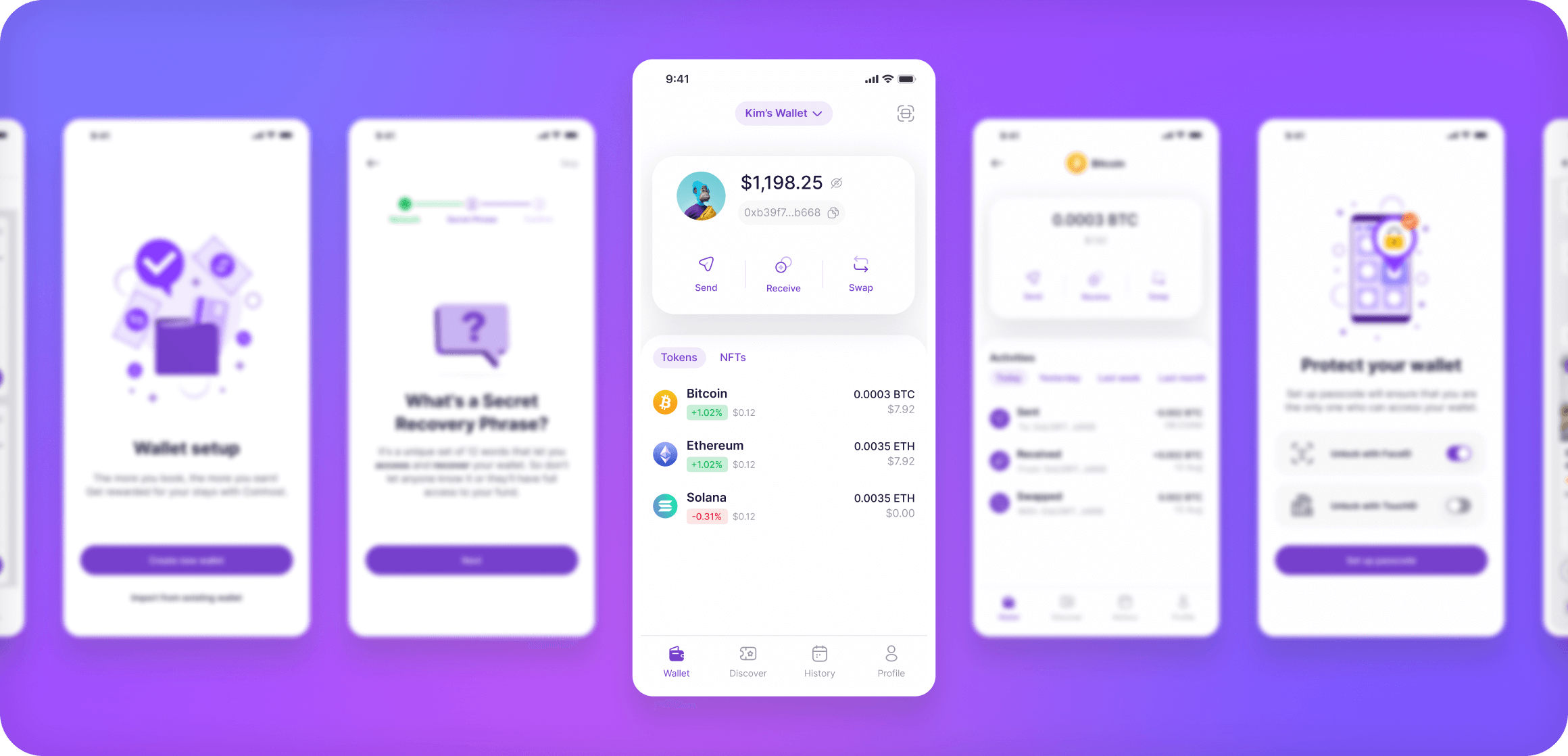 project app ui mockup