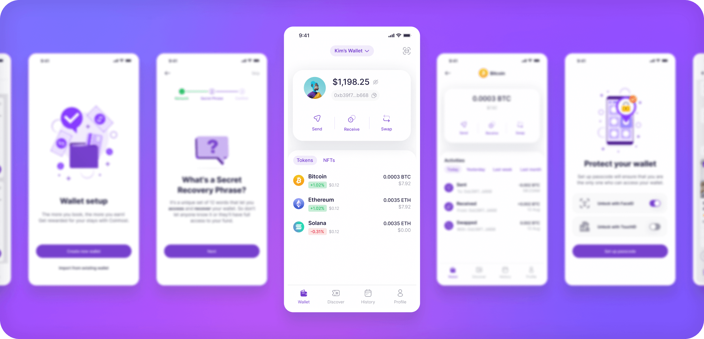 project app ui mockup